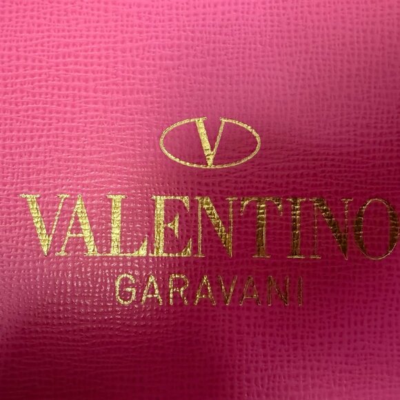 VALENTINO GARAVANI Alcove Rockstud Leather Box Top Handle Bag Pink - Picture 5 of 14